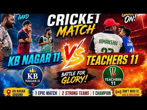 KB Nagar XI vs Teachers 11 — watch on YouTube