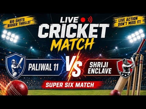 Paliwal PP XI vs Shree Jee Enclave XI — watch on YouTube